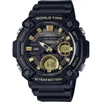 Casio herenhorloge, zwart, model AEQ-120W-9AVEF