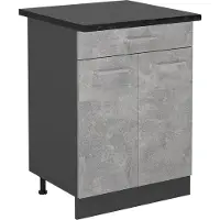 Vicco Keukenonderkast R-Line Beton 60 cm , WB Antraciet, Model 53308