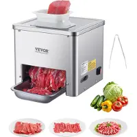 Vevor Vleessnijmachine 550W 159kg/u Commerciële vleessnijmachine Roestvrij staal (3,5 mm dik)