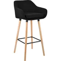 CLP Barkruk Grant - bekleding: stof, poten: hout, kleur: zwart
