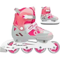 Nijdam Skate/Schaats Combo Bold Berry Jr Roze - Wit - Grijs 37-40