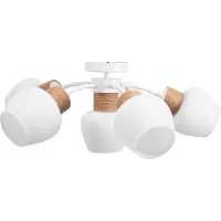 Toolight App1590-6Cp Boho Plafonnière Wit Beige 60X60X24Cm