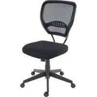 Mendler Professionele bureaustoel Seattle, directiedraaistoel, 150 kg belastbaar, stof/textiel ~ zwart zonder armleuningen
