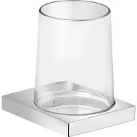 Keuco Edition 11 - Tandenborstelbeker met houder, glas/chroom 11150019000