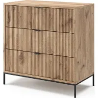 Vicco Ladekast Eliza Viking Eik 80 x 81.2 cm met 3 laden, Model 49499