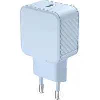 BigBen Interactive - Netspanningsadapter - 100% hergebruikt plastic - 20 Watt - PD, Apple 2.4A, Apple Fast Charge, Huawei Fast Charge, SCP, PD 3.0 (24 pin USB-C) - blauw