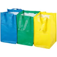 Meva - Sorteerbak - 3 Kleuren - 21L - Stevig en Makkelijk te Reinigen