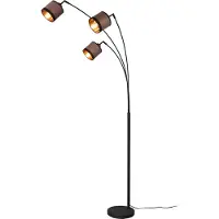 RL LIVE YOUR LIGHT REALITY DAVOS - Vloerlamp - Zwart mat - excl. 3x E14 4W - Voetschakelaar