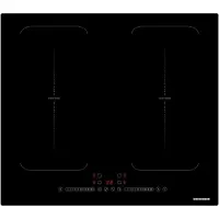 Heinner HBHI-M4ZB2FXTC, zwart, inbouwmodel, 59 cm, inductiekookplaat met zones, glasplaat, 4 zones