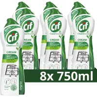 Cif - Cleanboost Schuurmiddel - 100% Natuurlijke bestanddelen - 101 oppervlakken - 8 x 750 ml