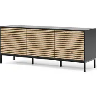 Vicco Eliza Lowboard – 150 x 60 cm met 3 laden Eik goud/antraciet