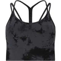 Athlecia - Women's Theresa Tie Dye Seamless Bra - Sportbeha S/M, zwart/grijs