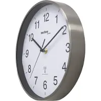Technoline WT 8925 - Wandklok - Analoog - Quartz - Rond - Glazen lens - Ijzer - Radiogestuurde tijdsaanduiding - Grijs