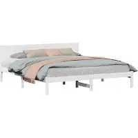vidaXL Bedframe Wit 180 x 200 cm Massief grenenhout