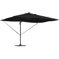vidaXL Parasol Zwart 352 x 251 x 265 cm Polyester en Aluminium