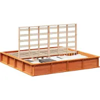vidaXL Bedframe Wasbruin 180 x 200 cm Massief grenenhout