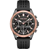 Police Analoog horloge zwart