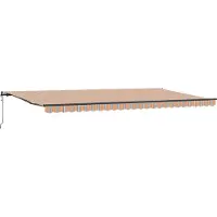 vidaXL - Uitschuifbare - luifel - Meerkleurig - 600 - × - 300 - cm - Stof - en - Aluminium