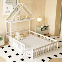 OKWISH Opbergkast 90x35x99 cm van spaanplaat en massief hout, met verstelbare planken en lades, wit + naturel