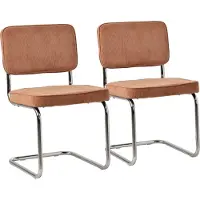 Happy Garden Set van 2 MARIA terracotta corduroy sledestoelen