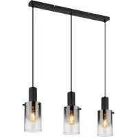 Globo 3-lichts hanglamp Florentina zwart design