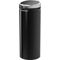 HOMCOM -Sensor Mülleimer-Stahl, Kunststoff-30,5L x 30,5B x 81,5Hcm-Schwarz