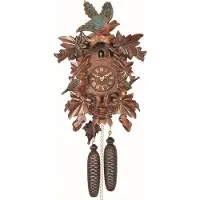 Engstler - 640/2_QM - Koekoeksklok - Kwarts - Notenhout - met muziek - 43 cm