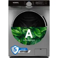Heinner HWM-M1014IVKSA++ Wasmachine 10 kg – Inverter Motor – 1400 tpm – 14 Programma’s – Stoomfunctie – Energieklasse A – Touchbediening – Zilver – 5 Jaar Garantie