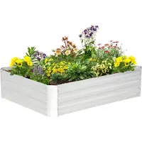Outsunny Bouwen aanplant grond pallet deksel pallet frame cover antraciet cortenstaal kas dak grijs koude frame frame kit verhoogde bedden bevestiging patio kruidenplanter verhoogd bed metalen tuin voor