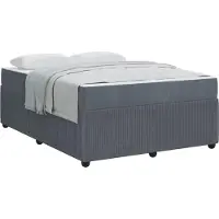 vidaXL Bedframe Donkergrijs 160 x 200 cm Stof