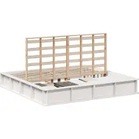vidaXL Bedframe Wit 180 x 200 cm Massief grenenhout