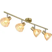 Globo Lighting - spot - ZACHERY - brons - glas - opbouwspot - E14 - 54315M-4
