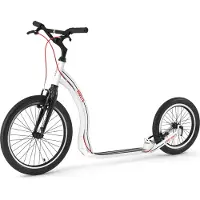 Yedoo Rodstr Alloy driewieler - voor volwassenen en tieners, tot 150 kg, met luchtbanden 20/16 en verstelbaar stuur. Wit