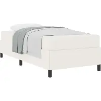 vidaXL Bedframe met matras Crème 90 x 200 cm Stof