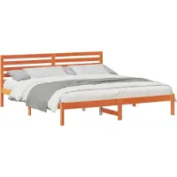 vidaXL Bedframe Wasbruin 180 x 200 cm Massief grenenhout