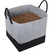 Eda Plastiques pellet-opbergtas van vilt, 60 liter, grijs/zwart