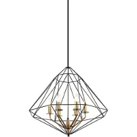 ITALUX Maresmo Zwarte Hanglamp Kooi Stijl - 6xE14