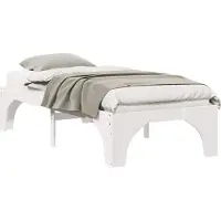 vidaXL Bedframe Wit 90 x 190 cm Massief grenenhout