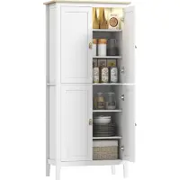 HOMCOM -Keukenkast-80x40x176,5cm-MDF-Wit