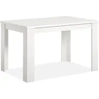 Homestyle4u Eettafel - 120x80 cm - Uitschuifbare Eetkamertafel - Massief Hout - Wit