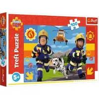 Trefl Brandweerman Sam puzzel 100 stukjes - Altijd behulpzame brandweerman