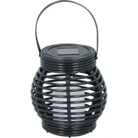 Edco soloar led lantaarn 15x16 cm zwart