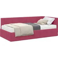 vidaXL Hoekbedframe met Matras met hoofdeinde 2 st Groen Fluweel