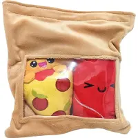 Joy toy Yummis Together Pizza &amp; Cola Teddybeer In Take Away-tas 21 Cm 2 Eenheden