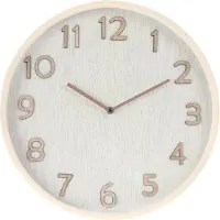 Koopman Decoratieve wandklok, 38 cm, met beige en bruin glas