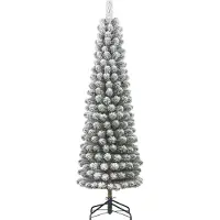 Black Box Kunst Kerstboom - Kunstkerstboom H215 x Ø56 cm - met Sneeuw - Groen Frosted