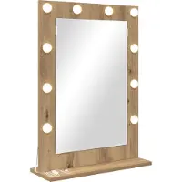 vidaXL Make-up Spiegel Artisan Eiken 70 x 50 x 18 cm Rechthoekig
