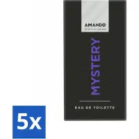 Amando 5 x Mystery Eau de Toilette 50 ml - Mystery Eau De Toilette - Mannelijke Geur - Mysterieuze Geur - Kruidige Geur - Vanille Geur