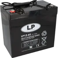 Landport LP12-60 VRLA AGM Loodaccu (12V, 55 Ah, T6 terminal)