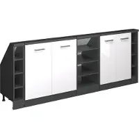Vicco R-Line Keukenkast voor schuine wand – 210 cm Set van 5 Wit hoogglans/antraciet
